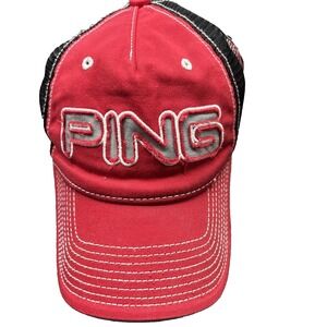 Small Ping Golf Trucker Hat -PING Cap Big Logo Boys SM Adjustable